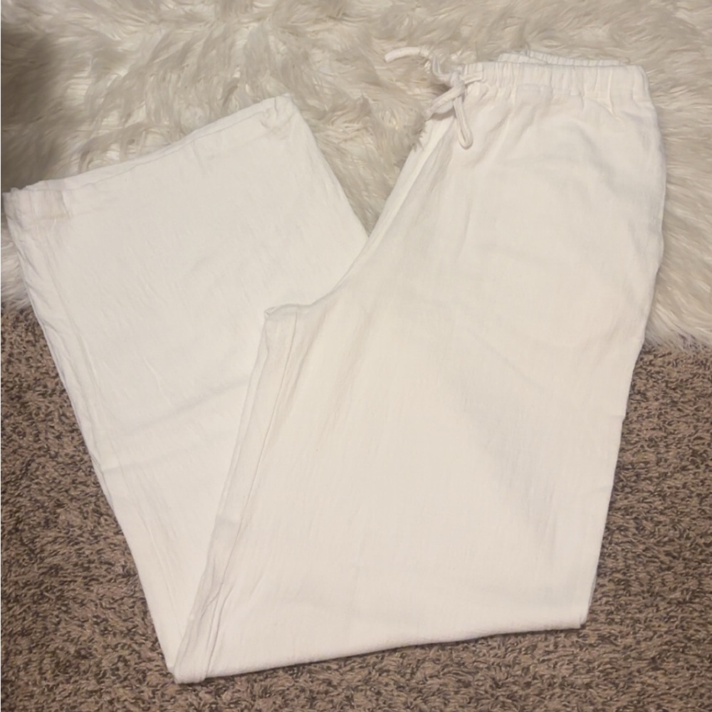 LTS white wide leg pants